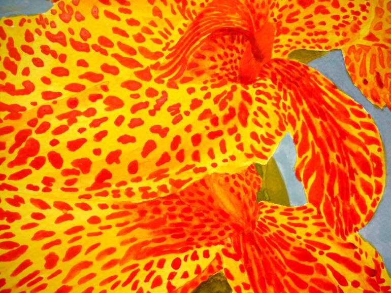 Original Conceptual Floral Painting by Nives Palmic