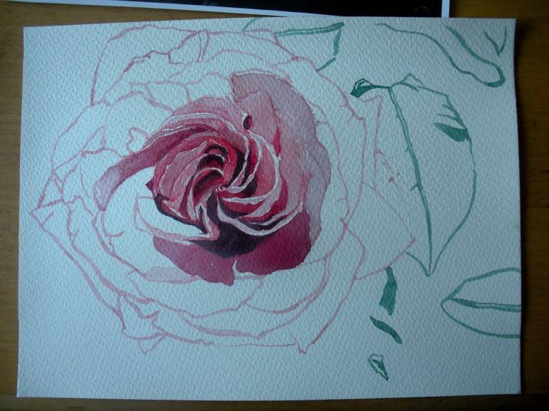 Original Conceptual Floral Painting by Nives Palmic