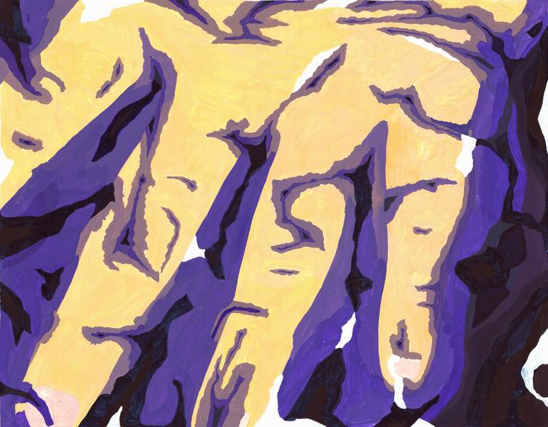 Original Conceptual People Painting by Nives Palmic