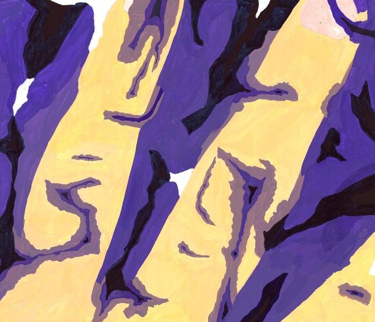 Original Conceptual People Painting by Nives Palmic