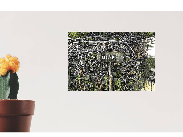 Original Conceptual Nature Drawing by Nives Palmic