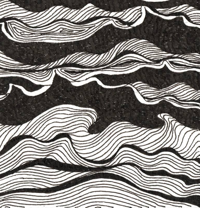 Original Abstract Nature Drawing by Nives Palmic