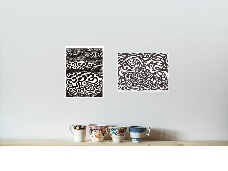 Original Abstract Nature Drawing by Nives Palmic