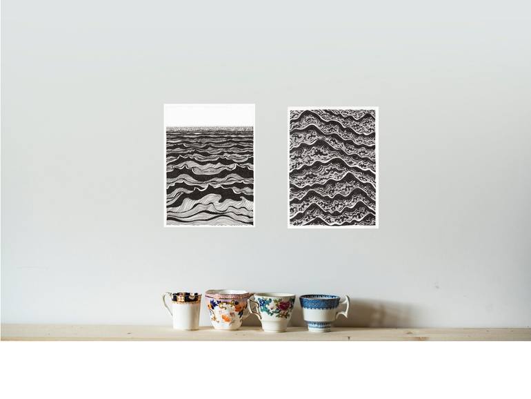 Original Abstract Nature Drawing by Nives Palmic