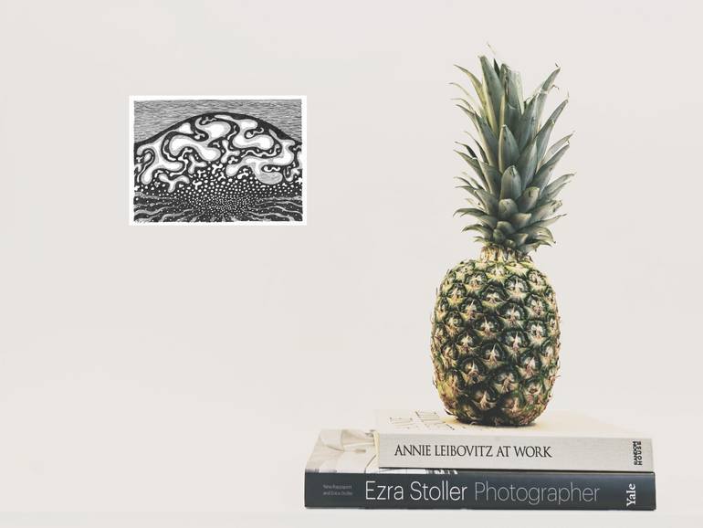 Original Abstract Nature Drawing by Nives Palmic