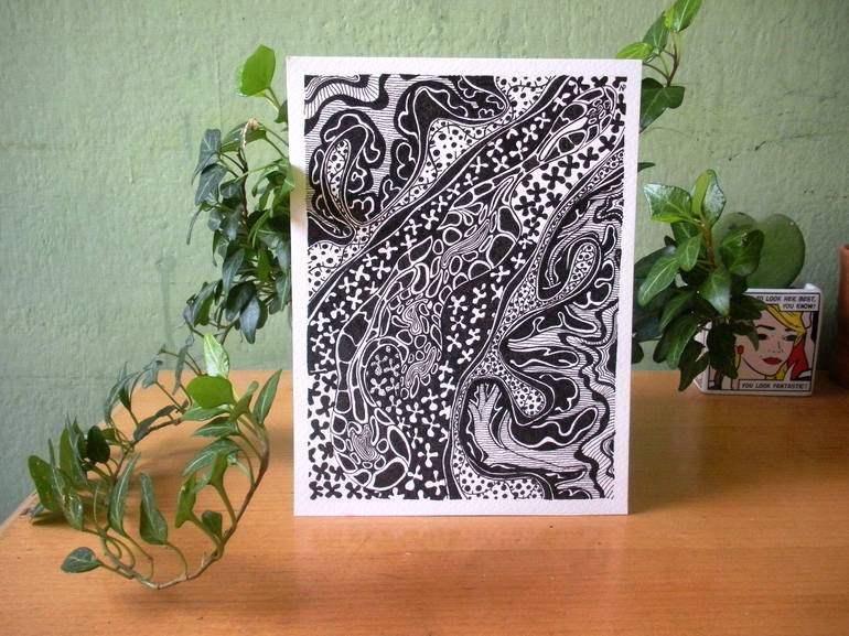 Original Abstract Nature Drawing by Nives Palmic