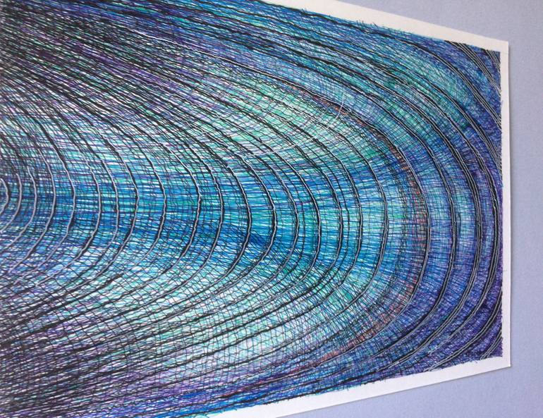 Original Conceptual Abstract Drawing by Nives Palmic
