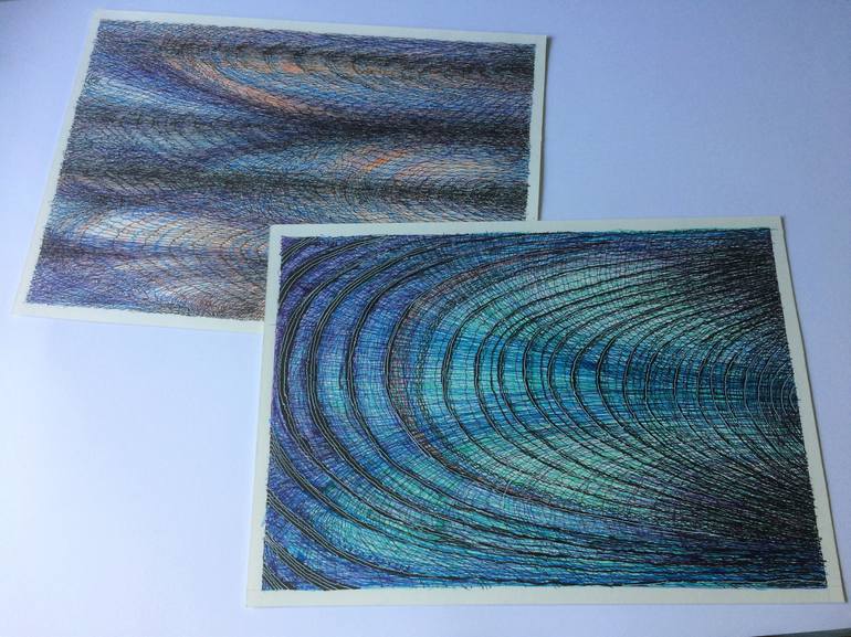 Original Conceptual Abstract Drawing by Nives Palmic