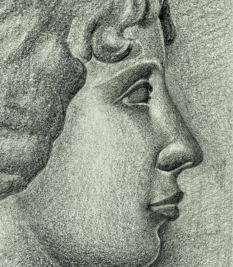 Original Portrait Drawing by Nives Palmic