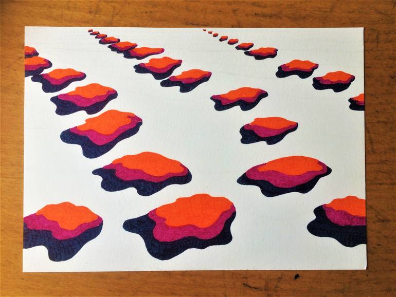 Original Abstract Expressionism Abstract Drawing by Nives Palmic