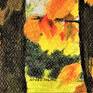 This is a pastel drawing created after my photo of beautiful autumn trees. The emphasis is on bright and warm autumn colors of leaves. It is drawn on watercolor paper, which is rough and gives drawing interesting texture.