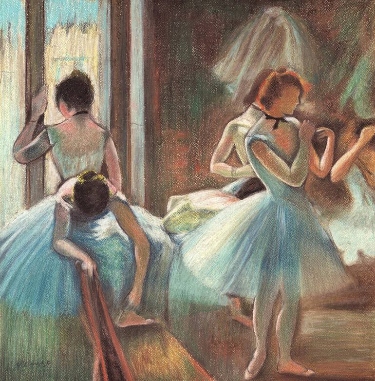 Edgar Degas Ballet Class Old Master Picture Framed Wall Art Print 