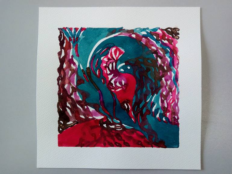 Original Abstract Expressionism Abstract Painting by Nives Palmic