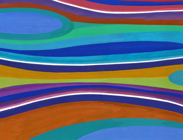 Original Abstract Expressionism Abstract Painting by Nives Palmic