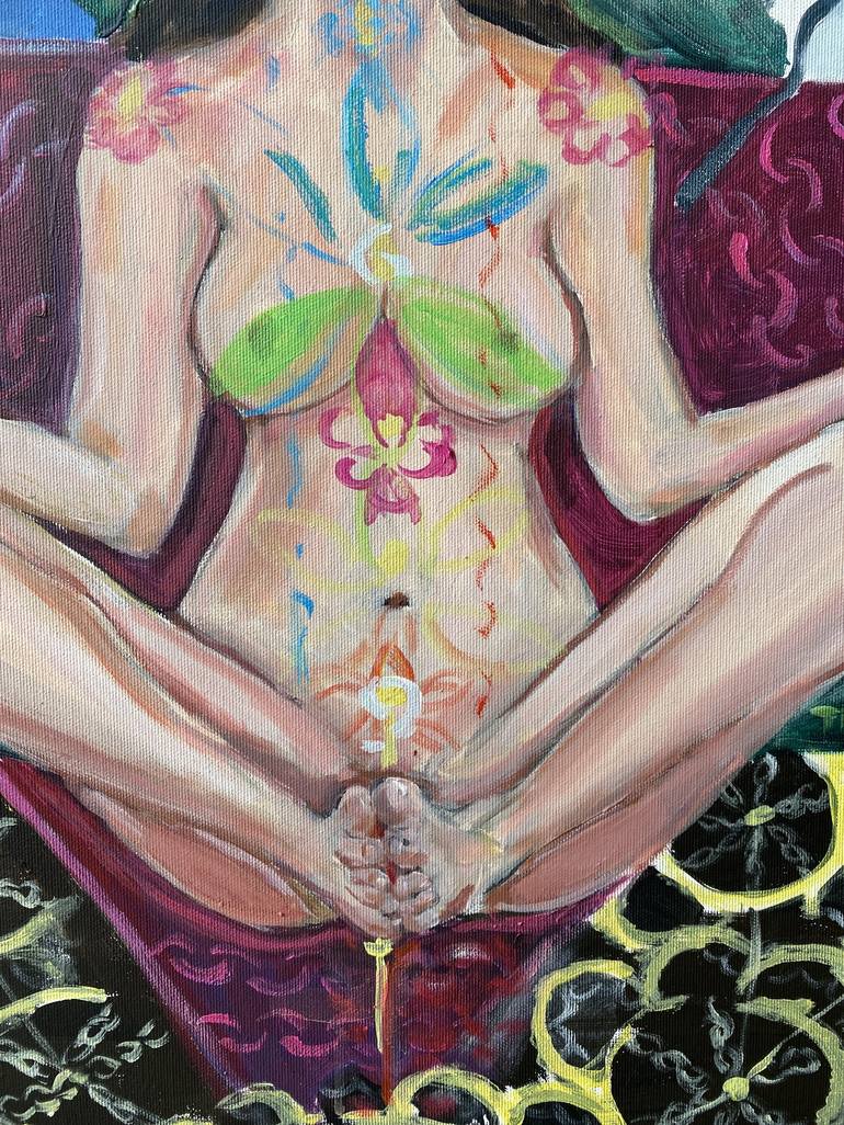 Original Art Nouveau Erotic Painting by Alex Murin