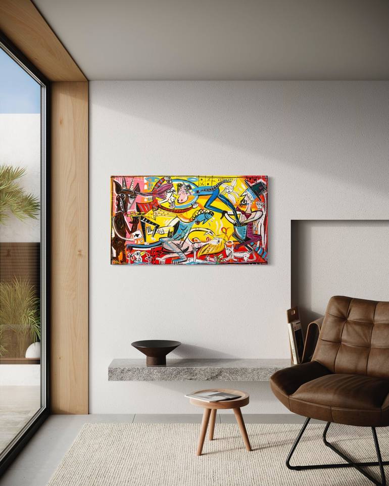 Original Cubism Love Painting by Alessandro Siviglia