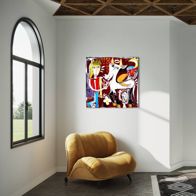 Original Cubism Fantasy Painting by Alessandro Siviglia