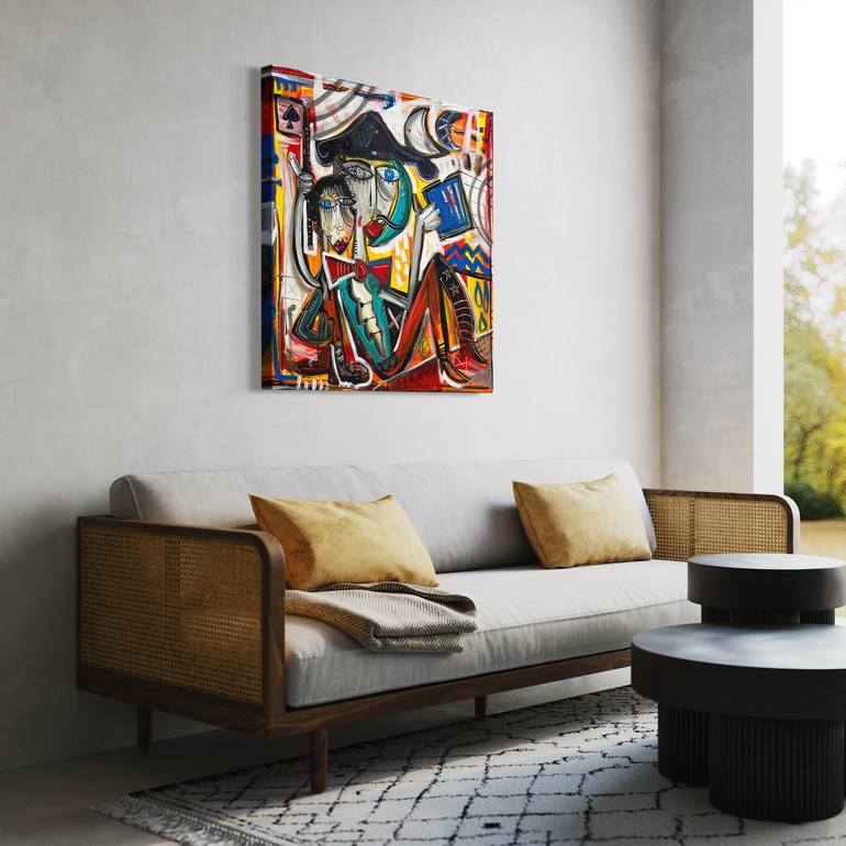 Original Abstract Family Painting by Alessandro Siviglia