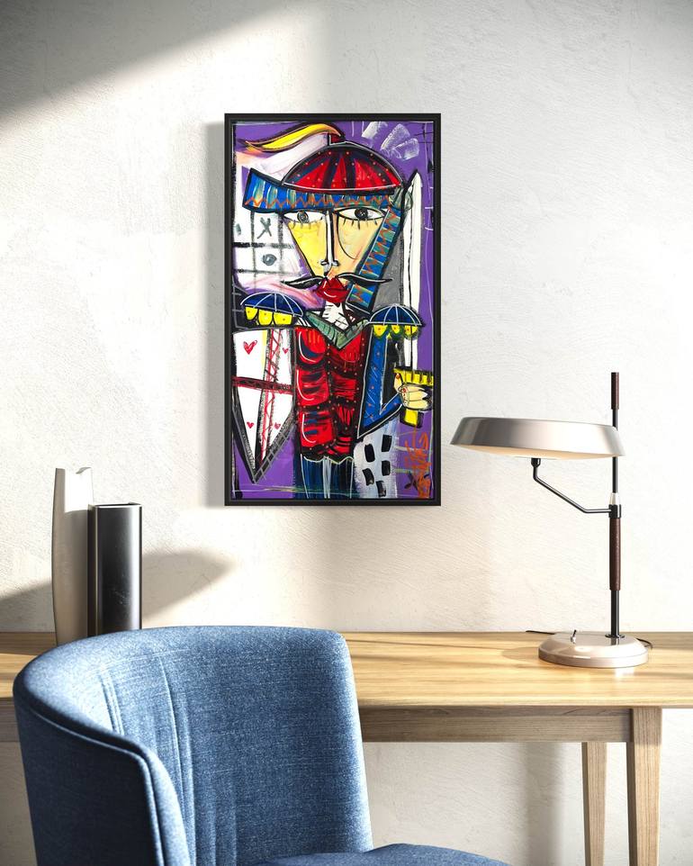 Original Abstract Men Painting by Alessandro Siviglia