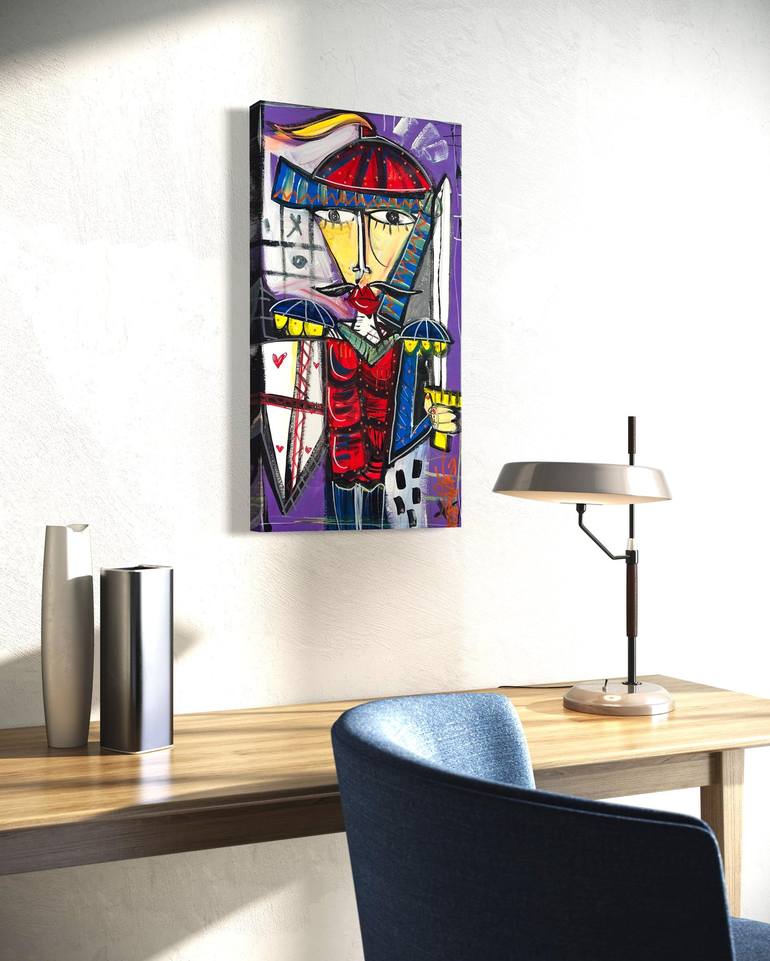 Original Abstract Men Painting by Alessandro Siviglia