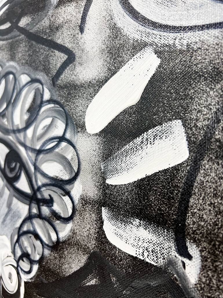 Original Black & White Love Painting by Alessandro Siviglia