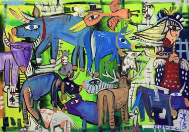 Print of Cubism Animal Paintings by Alessandro Siviglia