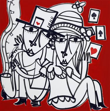 Print of Cubism Love Paintings by Alessandro Siviglia