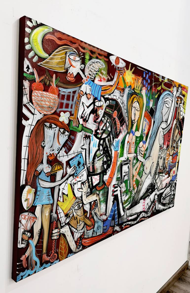 Original Cubism Fantasy Painting by Alessandro Siviglia