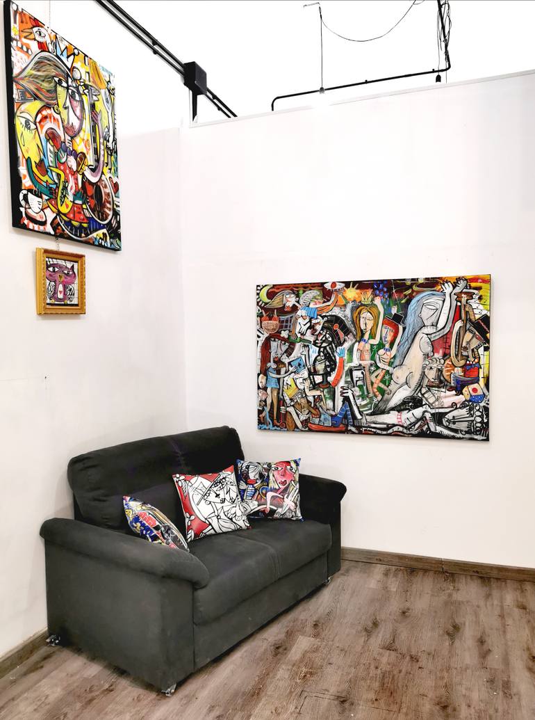 Original Cubism Fantasy Painting by Alessandro Siviglia
