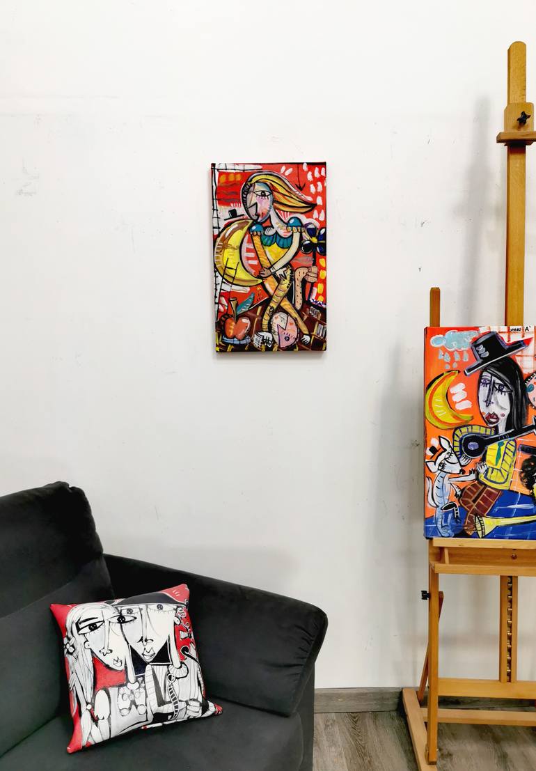 Original Cubism Women Painting by Alessandro Siviglia