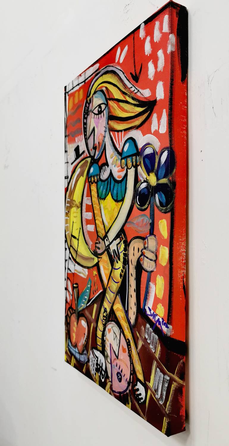 Original Cubism Women Painting by Alessandro Siviglia