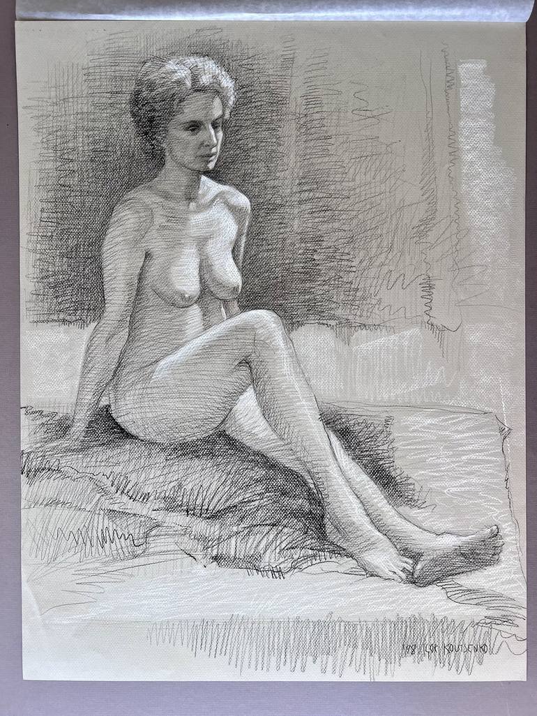 Original Figurative Nude Drawing by Igor Koutsenko