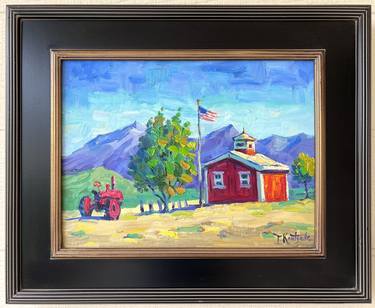 California farm original Plein air painting thumb