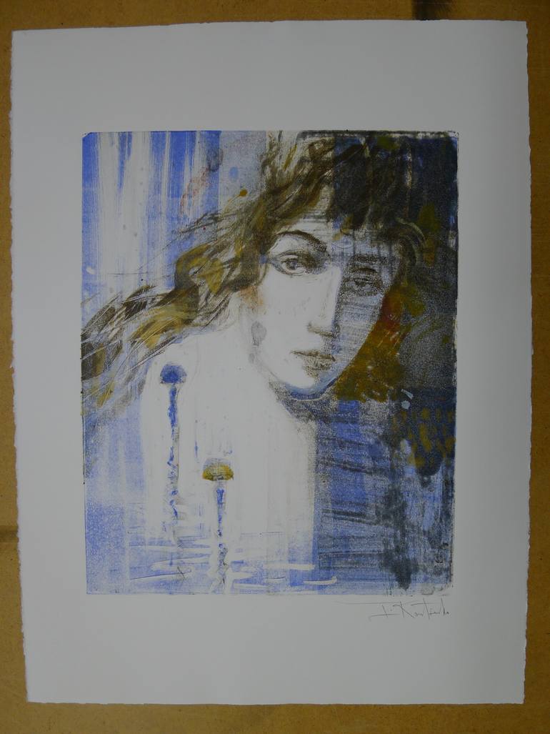 Original Expressionism People Printmaking by Igor Koutsenko