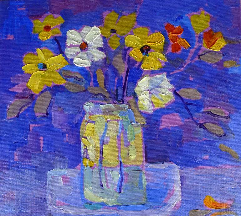 Original Modern Floral Painting by Igor Koutsenko