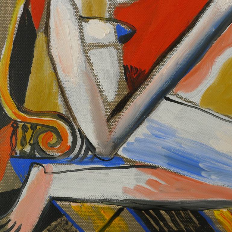 Original Cubism Nude Painting by Igor Koutsenko