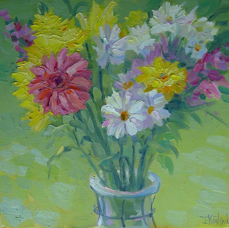 Original Fine Art Floral Painting by Igor Koutsenko