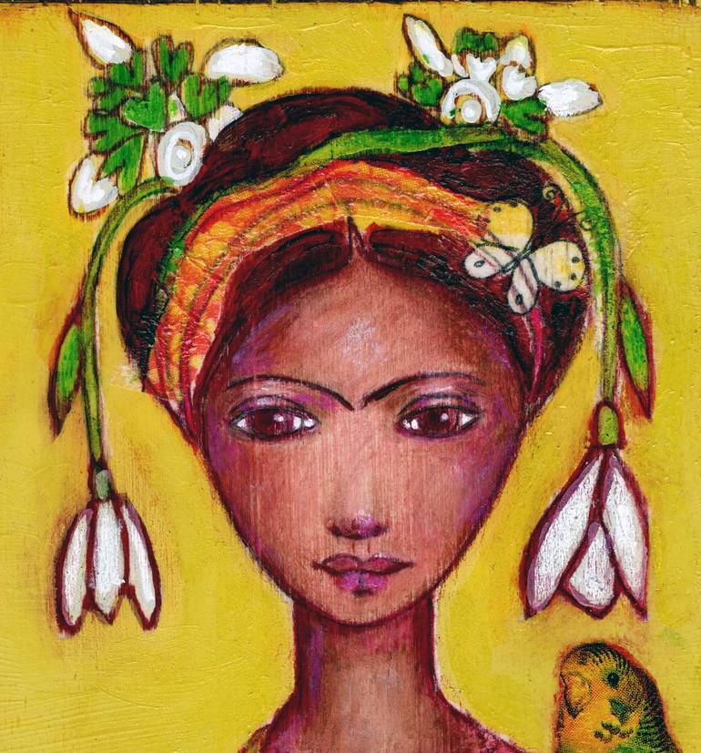 Original Folk Women Mixed Media by Flor Larios