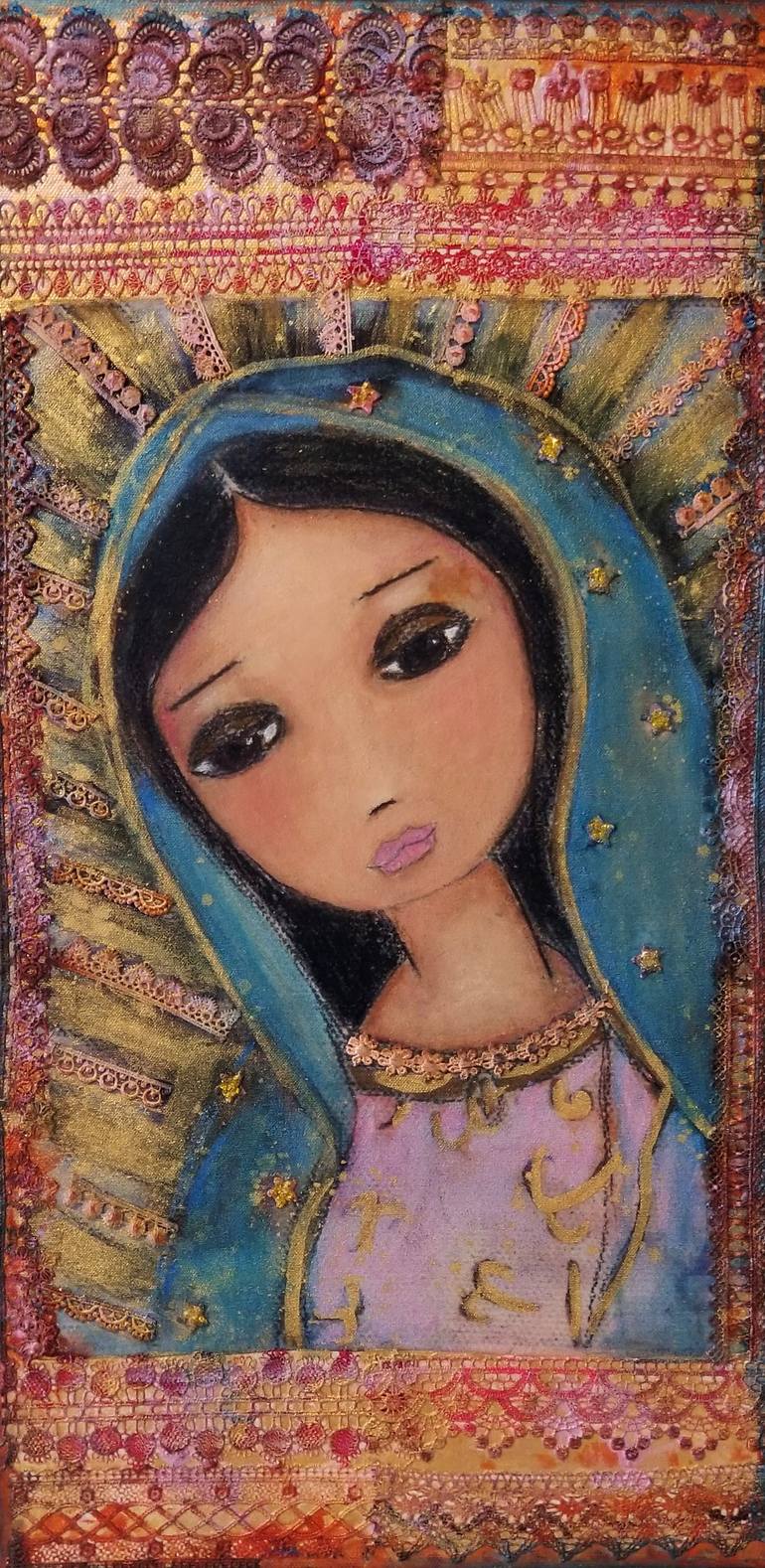 Original Religion Mixed Media by Flor Larios