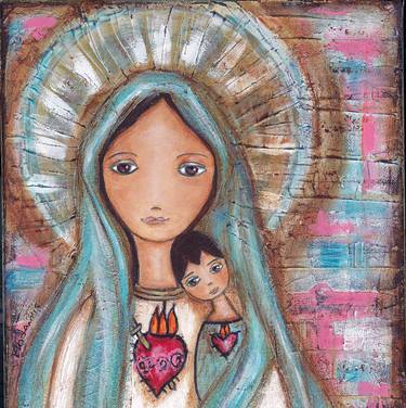 Print of Folk Religion Paintings by Flor Larios
