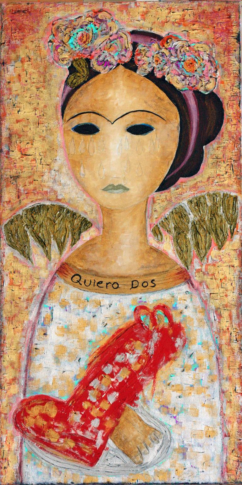 Angel of Wonder Painting by Flor De Maria Luna De Larios | Saatchi Art  Dominican Republic, image size:770x1545