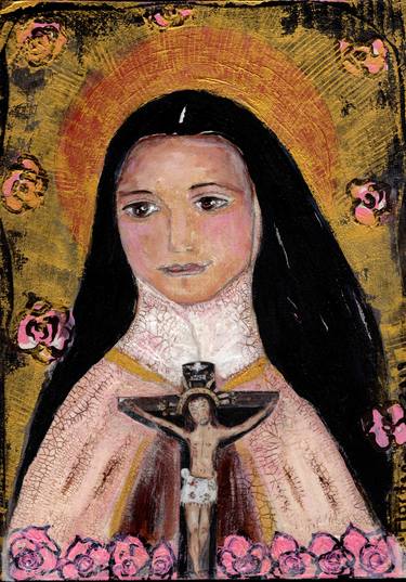 Saatchi Art Artist Flor Larios; Painting, “Saint Therese of Lisieux” #art
