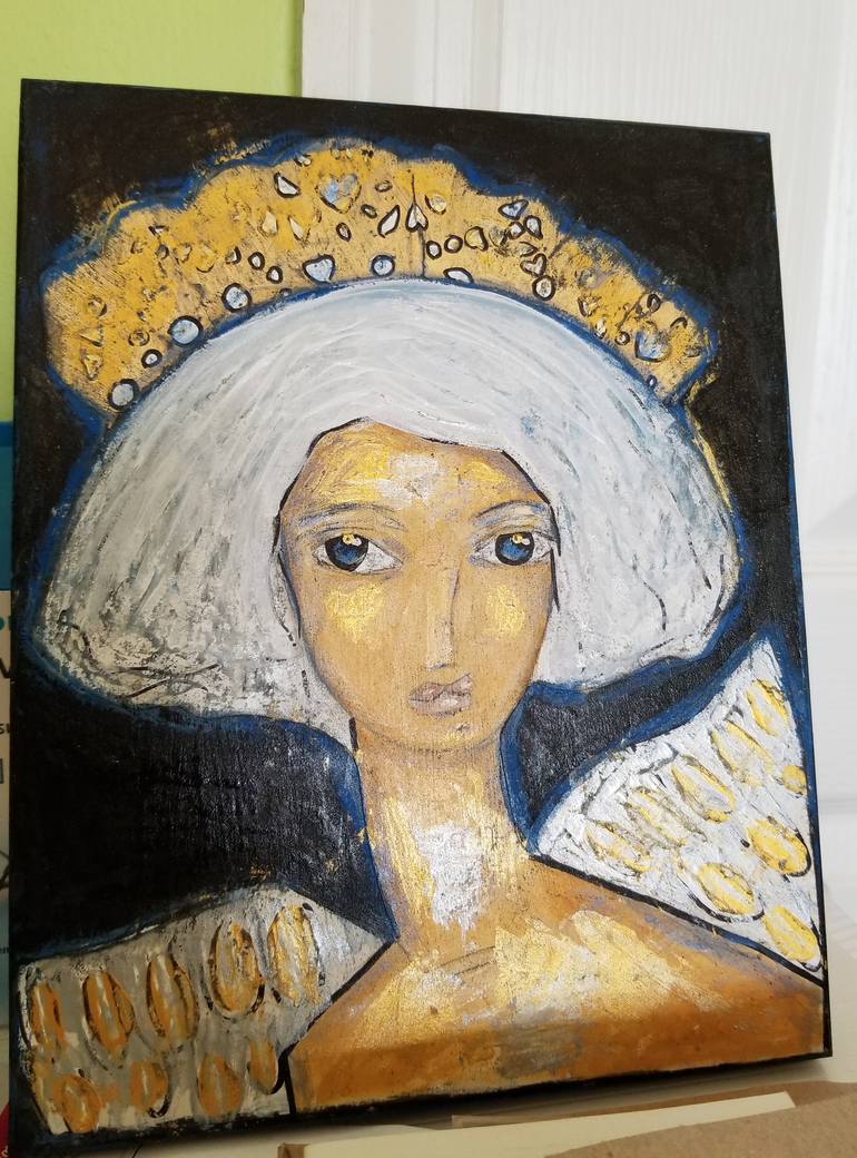 Original Art Deco Women Painting by Flor Larios