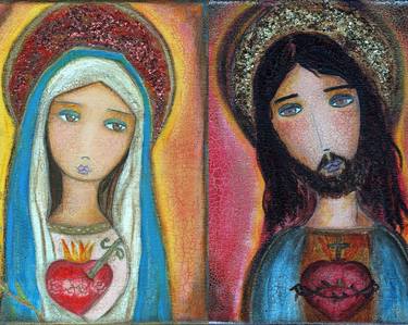 Print of Religious Paintings by Flor Larios