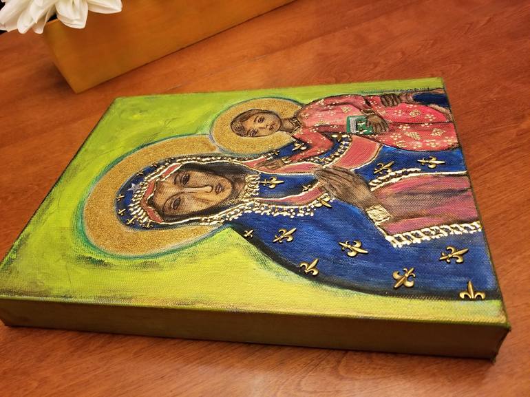 Original Fine Art Religious Painting by Flor Larios