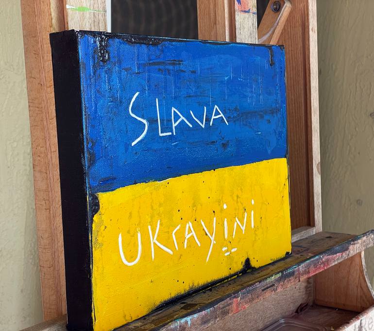 Original Abstract Expressionism Politics Painting by Flor De Maria Luna De Larios