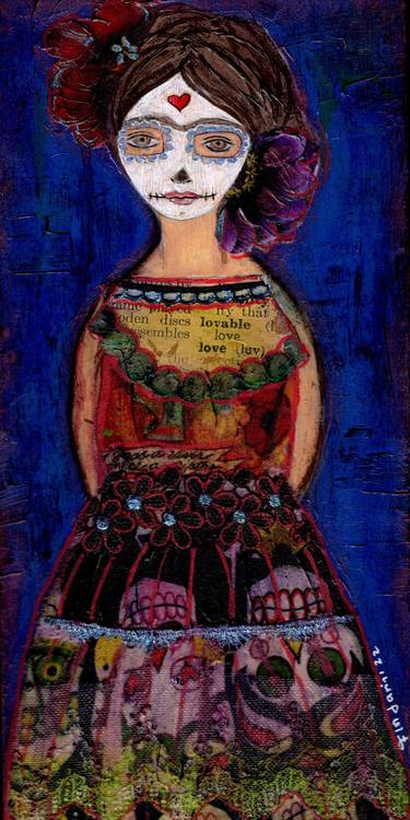 Frida and her Day of the Dead Skirt thumb