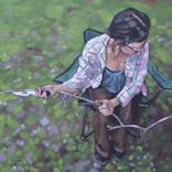 Girl with a Knife and a Stick by Christy Schwathe