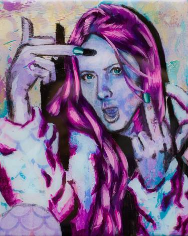 Original Street Art Women Paintings by Criss Chaney