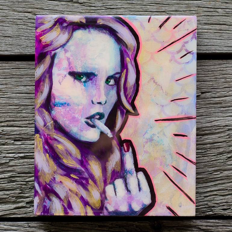 Original Street Art Women Painting by Criss Chaney